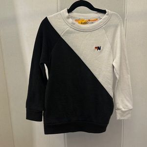 Kids 8 Aviator Nation  Color block sweatshirt crew neck sweatshirt with pockets